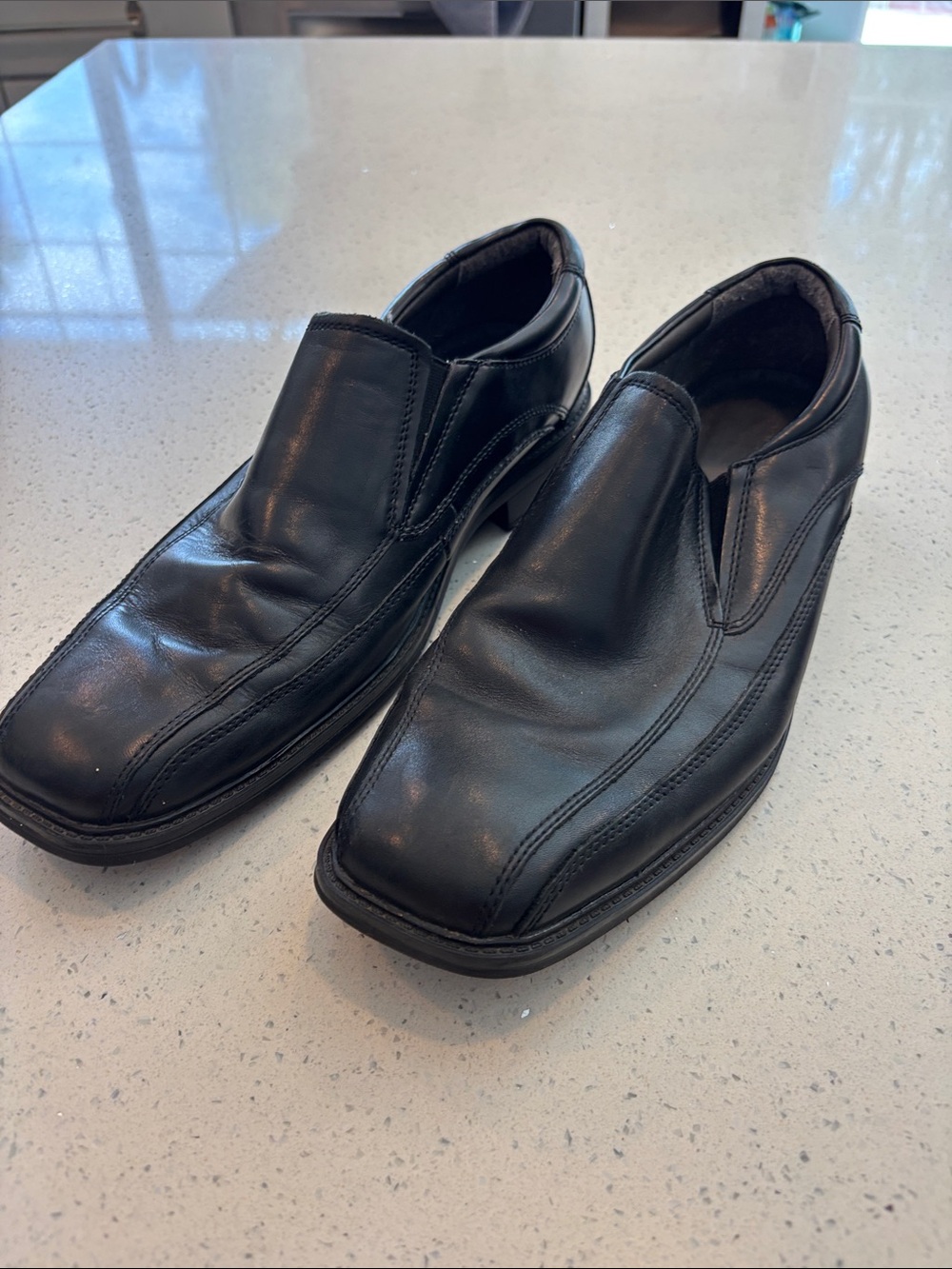 Dockers Men's Black Leather Slip-On Dress Loafers